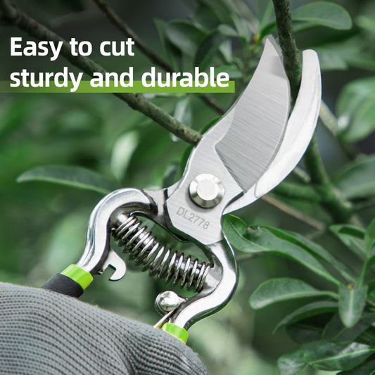 Deli tool 8" Garden Shears Professional High Carbon Steel Scissors Pruning Shears
