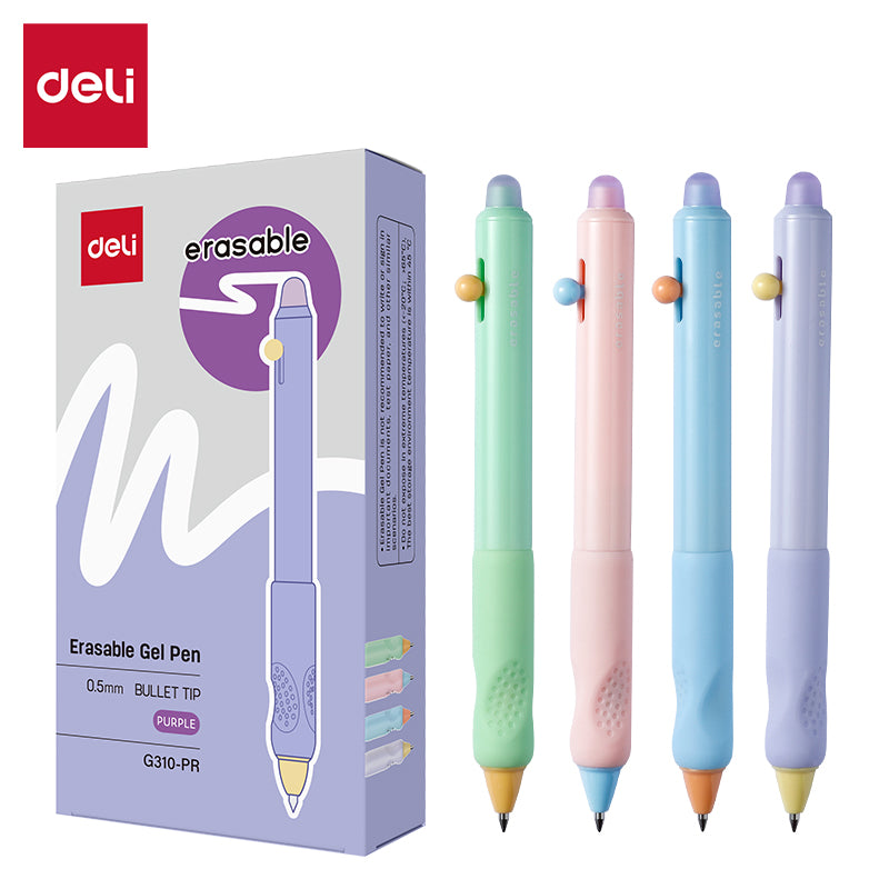Deli 0.5mm Press Erasable Gel Pen Bullet Tip EG310 Precision Meets Effortless Correction