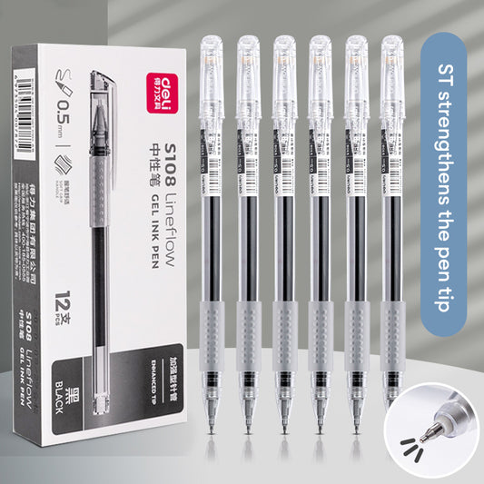 Deli S108 0.5mm Gel Pen – Smooth, Quick Dry, No Smudge