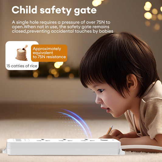 Deli Safe Power Strip with USB Charging