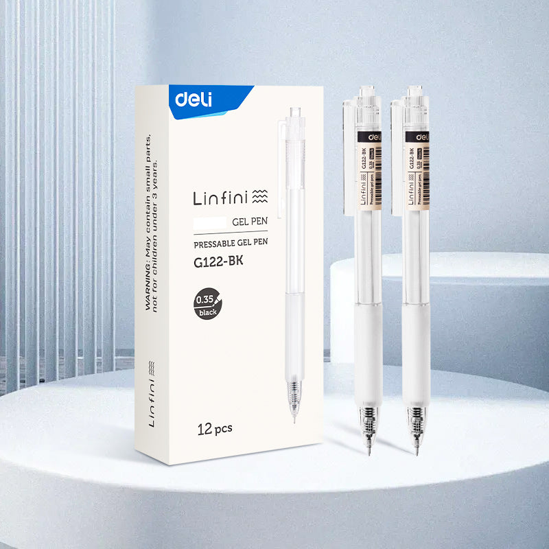 Deli 0.35mm Fine Tip Gel Pen – Extra Smooth & Precise Writing