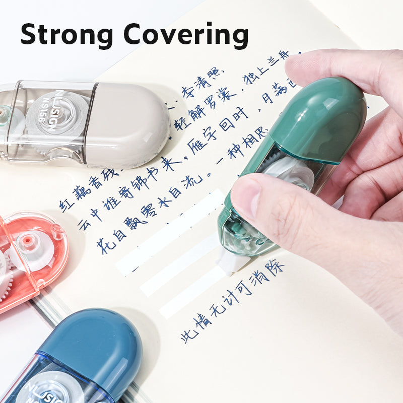 Deli NS156 5mmx6m Mini Correction Tape Portable Design for School Supplies Student Exam Essentials