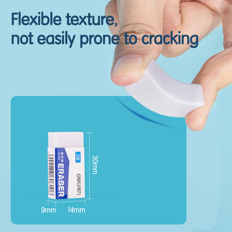 Deli 2B White Eraser PVC 14*30mm VP420