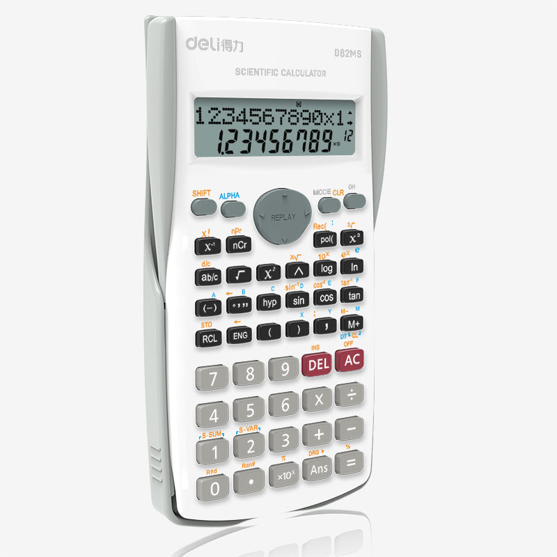 Deli D82MS Scientific Calculator – 240 Functions with Protective Cover