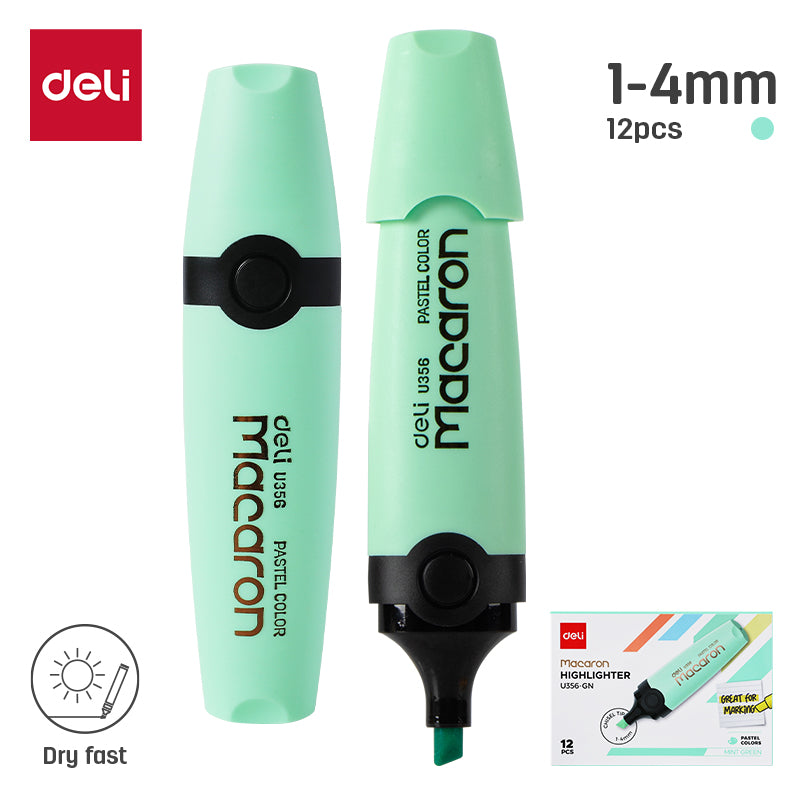 Deli Highlighter Pen/Text Maker Pen Macaron Shell Mildliner highlighter EU356