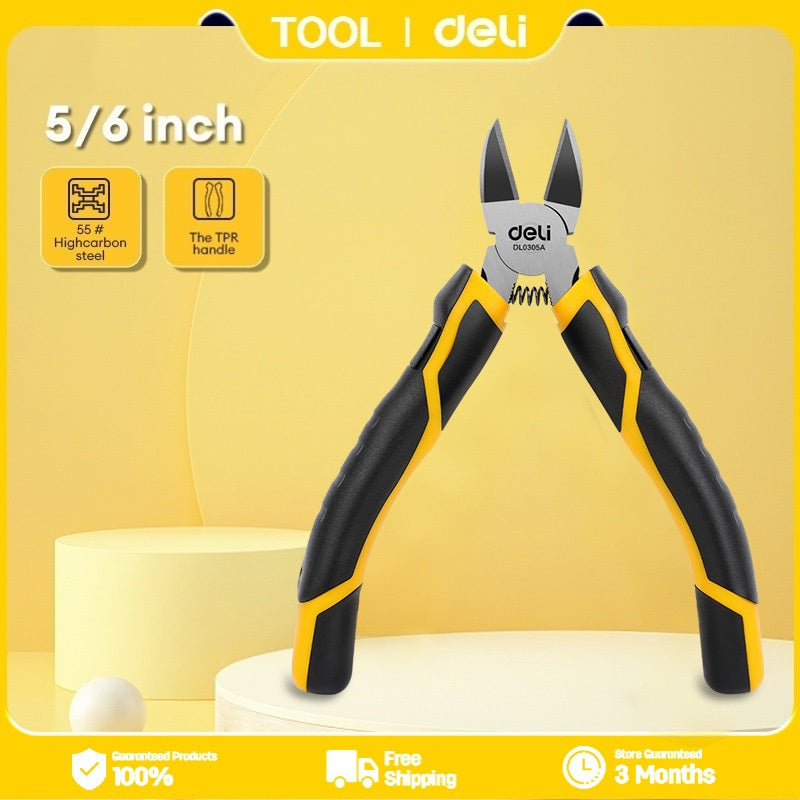Deli Tools 6"/8" Long Nose Plier High Carbon Steel Needle Nose Plier PVC Two-color Handle