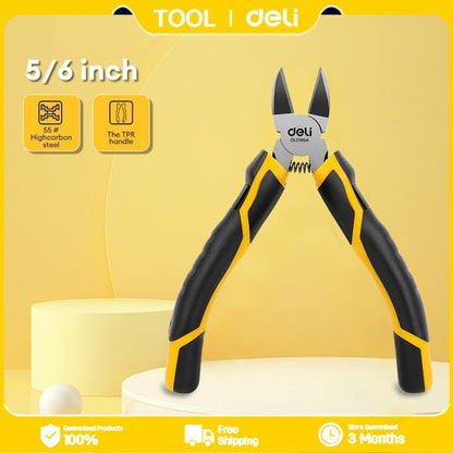 Deli Tools 6"/8" Long Nose Plier High Carbon Steel Needle Nose Plier PVC Two-color Handle