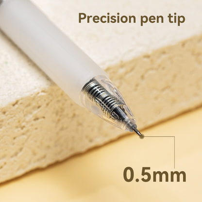 Deli A122 12Pcs Press Gel Pen 0.35mm Quick-Drying Black Writing Ballpen For School Office Supplies