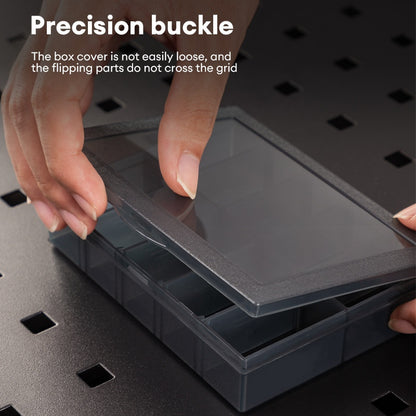 Deli Tools Black 10 Grids Parts Boxes Detachable Grid Storage Box Compartment PP Plastic Organizer