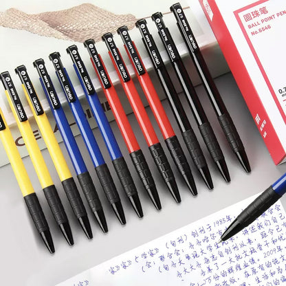 Deli Ballpoint Pen 0.7mm Smooth Writing Ballpen Black/Blue/Red Color Office Pens 6546