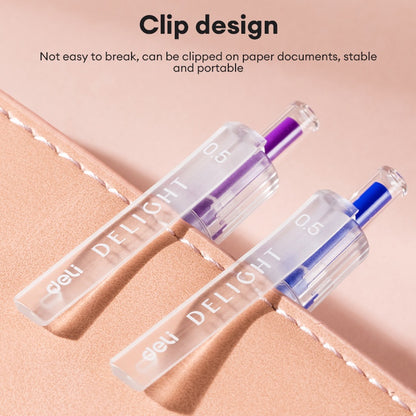 Deli 0.5mm Press Color Pen 12 Color Quick-Dry Ink for School Exams & Art Sketching EG118
