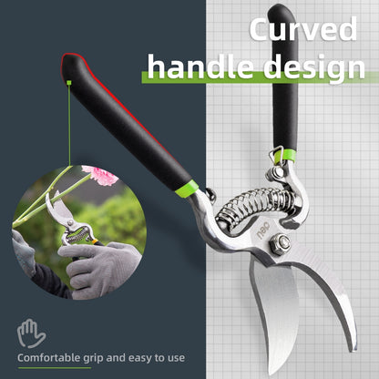Deli tool 8" Garden Shears Professional High Carbon Steel Scissors Pruning Shears