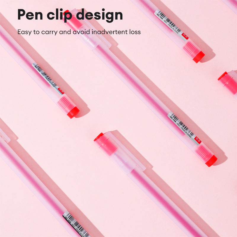 Deli 3 Colors Gel Pen 0.5mm Bullet Writing Pen 12PCS Colored Pen  EG67