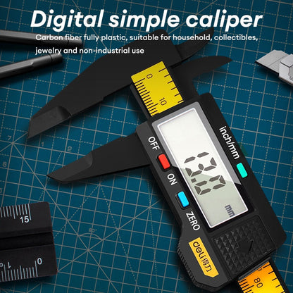 Deli Tool Digital Caliper 150mm Simple Black Handle Precision Measurement Tool