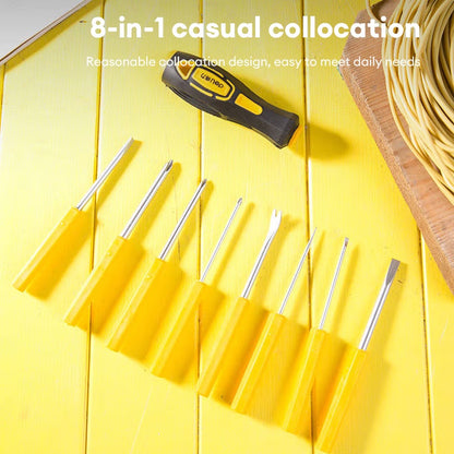Deli Tools 9 Pcs Screwdriver Set Multi-Purpose Magnetic Slotted Phillips Screw Driver DL636009