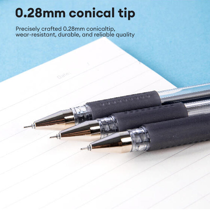 Deli 0.28mm Gel Pen Ballpen Full Needle Tube 12pc S820