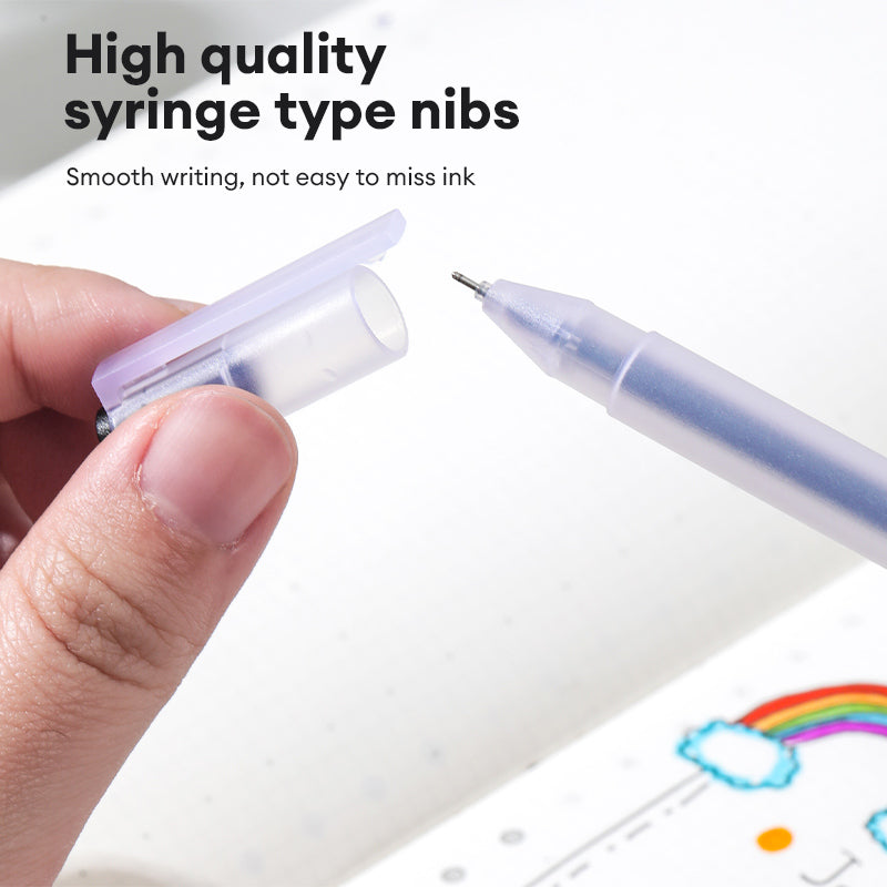 Deli 3 Colors Gel Pen 0.5mm Bullet Writing Pen 12PCS Colored Pen  EG67