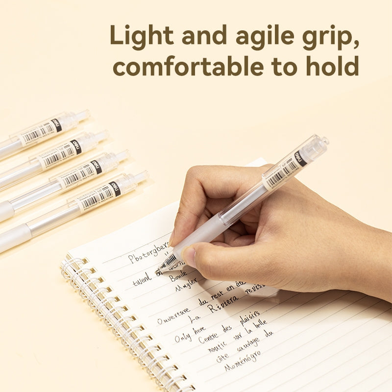 Deli A122 12Pcs Press Gel Pen 0.35mm Quick-Drying Black Writing Ballpen For School Office Supplies