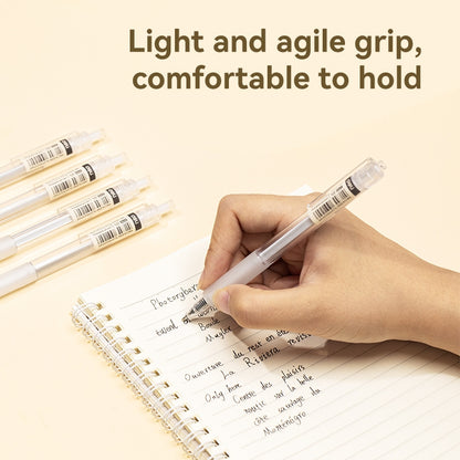 Deli A122 12Pcs Press Gel Pen 0.35mm Quick-Drying Black Writing Ballpen For School Office Supplies