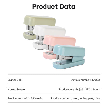 Deli TA202 Mini Portable Convenient Stapler Staples are included with the purchase of a stapler