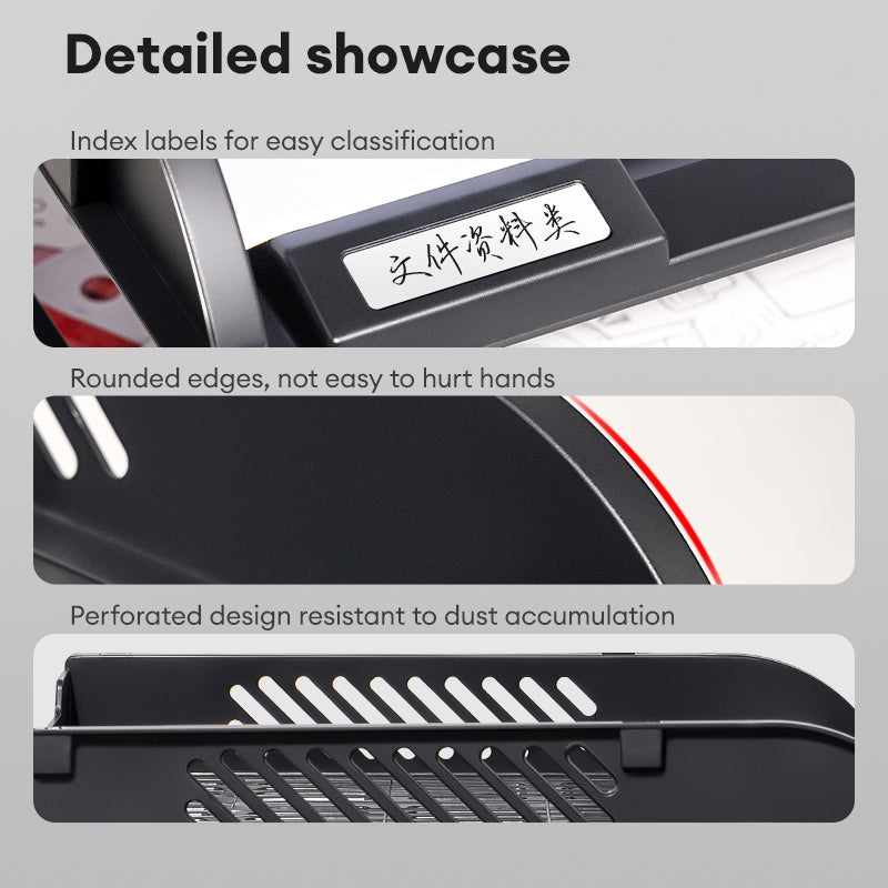 Deli 2-3 Layer A4 Paper File Holder Storage Box -Office Stationery Organizer
