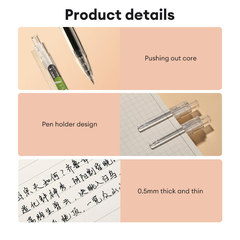 Deli 12Pcs Ballpen 0.5mm High-capacity quick-drying ink Sign Pen S05