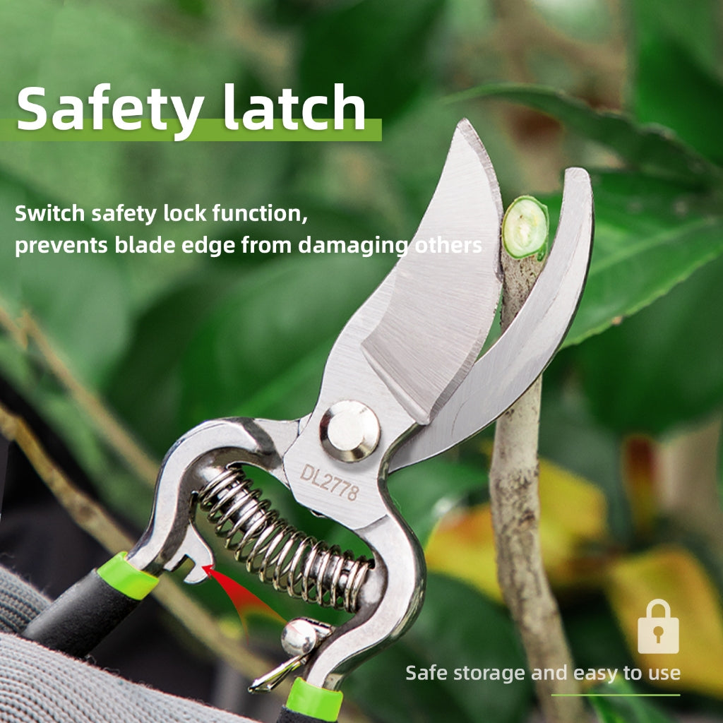 Deli tool 8" Garden Shears Professional High Carbon Steel Scissors Pruning Shears