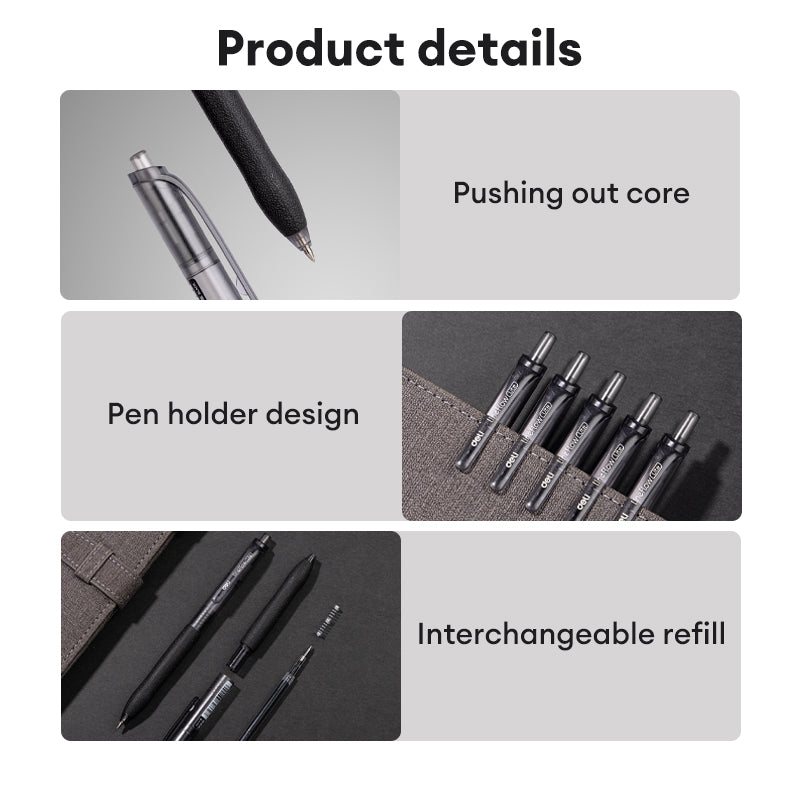 Deli Smooth Press Gel Pen 0.5mm Bullet S07 -12 PCS