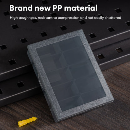 Deli Tools Black 10 Grids Parts Boxes Detachable Grid Storage Box Compartment PP Plastic Organizer