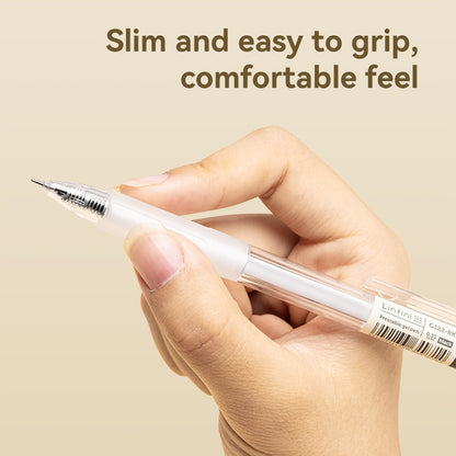 Deli A122 12Pcs Press Gel Pen 0.35mm Quick-Drying Black Writing Ballpen For School Office Supplies