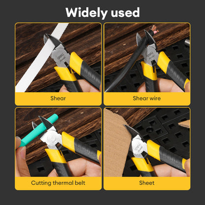 Deli Tools 6"/8" Long Nose Plier High Carbon Steel Needle Nose Plier PVC Two-color Handle