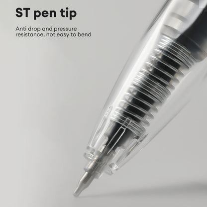 Deli 12Pcs Ballpen 0.5mm High-capacity quick-drying ink Sign Pen S05