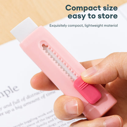 Deli EH312 Retractable Pencil Eraser Student Eraser School Supplies With TPR Handle
