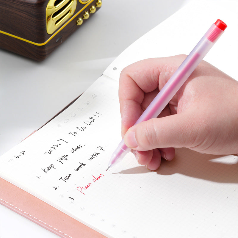Deli 3 Colors Gel Pen 0.5mm Bullet Writing Pen 12PCS Colored Pen  EG67