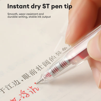 Deli 12Pcs Ballpen 0.5mm High-capacity quick-drying ink Sign Pen S05