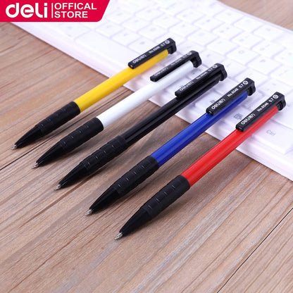 Deli Ballpoint Pen 0.7mm Smooth Writing Ballpen Black/Blue/Red Color Office Pens 6546