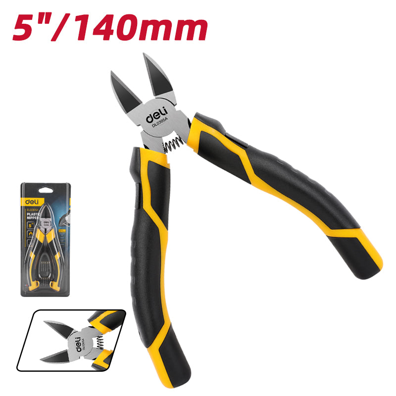 Deli Tools 6"/8" Long Nose Plier High Carbon Steel Needle Nose Plier PVC Two-color Handle