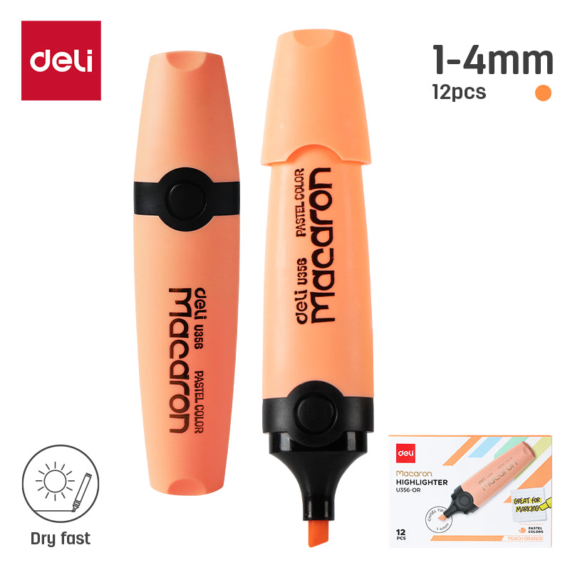 Deli Highlighter Pen/Text Maker Pen Macaron Shell Mildliner highlighter EU356