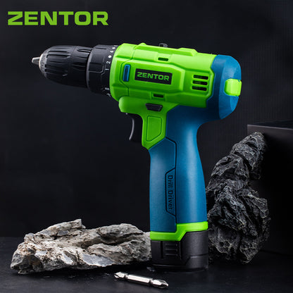 Deli ZENTOR 12V Lithium-ion Cordless Drill Portable Cordless Electric Drill Set with LED Light