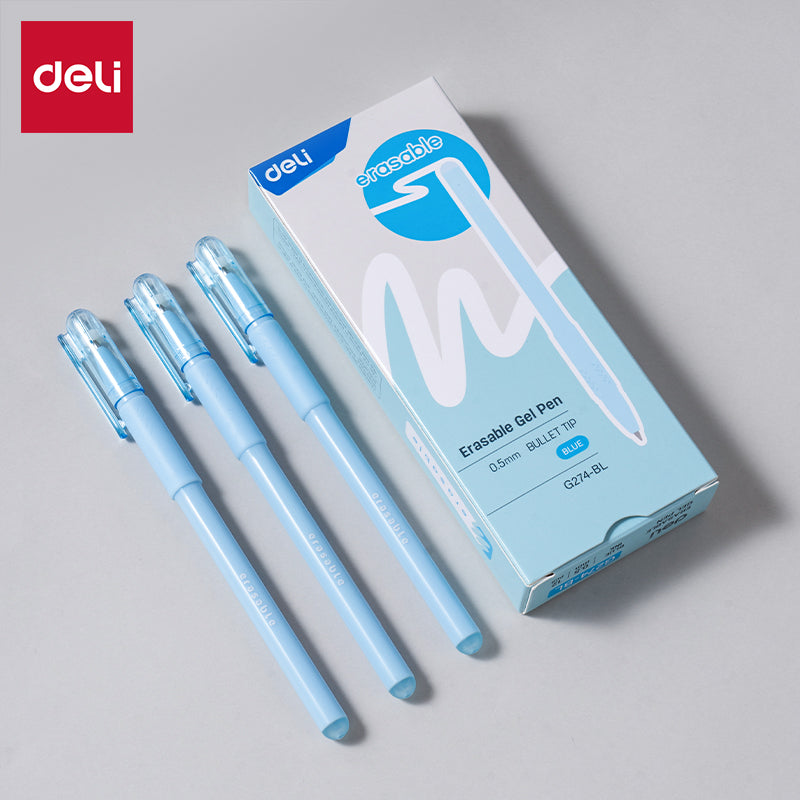 Deli 0.5mm Erasable Neutral Pen Equipped With Special Eraser EG274