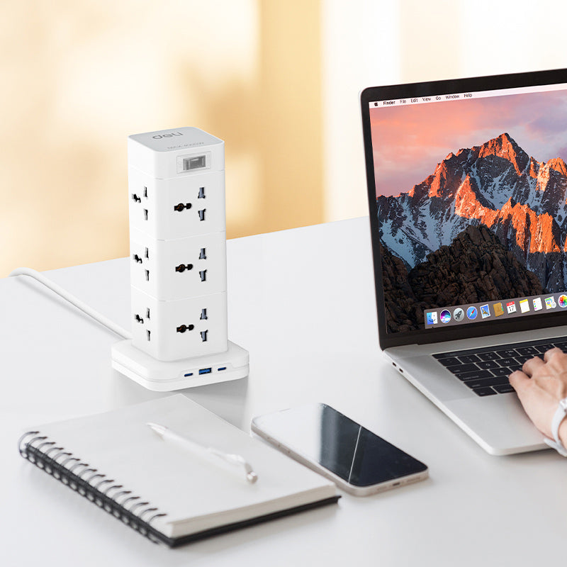 Deli Power Tower Fast Charge – Multi Plug for Home & Desk