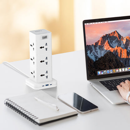 Deli Power Tower Fast Charge – Multi Plug for Home & Desk