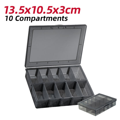 Deli Tools Black 10 Grids Parts Boxes Detachable Grid Storage Box Compartment PP Plastic Organizer