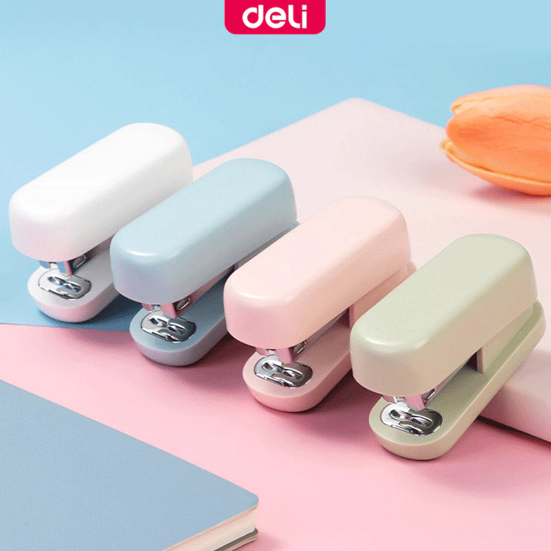 Deli TA202 Mini Portable Convenient Stapler Staples are included with the purchase of a stapler