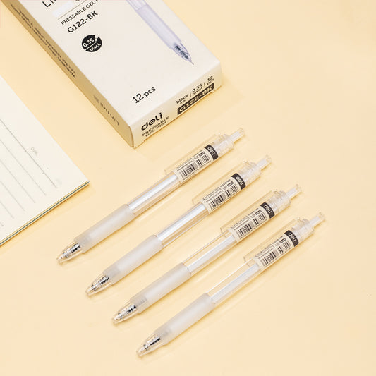 Deli 0.35mm Fine Tip Gel Pen – Extra Smooth & Precise Writing