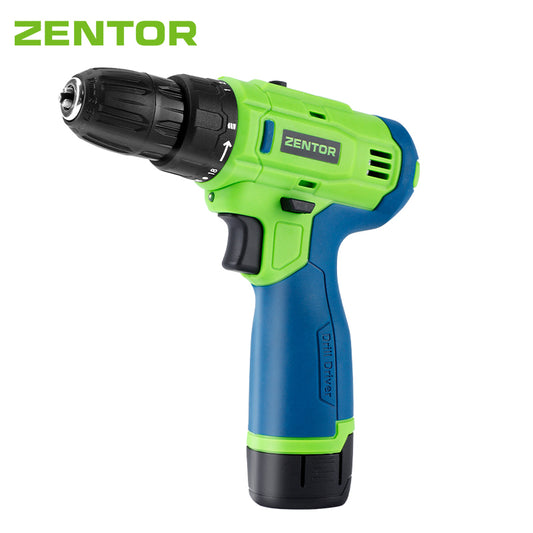 Deli ZENTOR 12V Lithium-ion Cordless Drill Portable Cordless Electric Drill Set with LED Light
