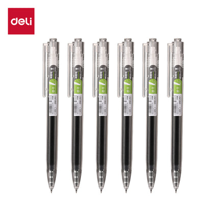 Deli 12Pcs Ballpen 0.5mm High-capacity quick-drying ink Sign Pen S05