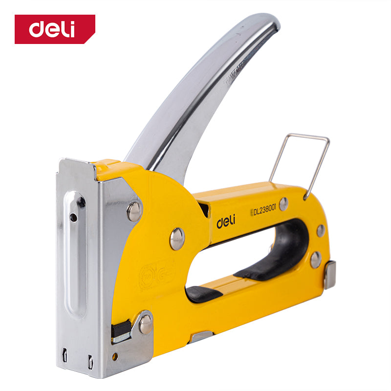 Deli Tools Door-Type Nail Gun Portable Industrial Staple Gun Heavy Duty Gun Tacker Metal Stapler Gun
