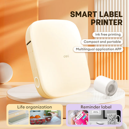 Deli Mini Label Printer – Wireless Inkless Sticker Maker