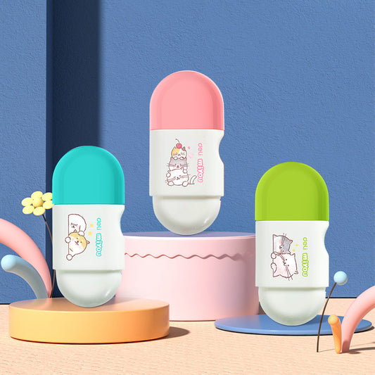 Deli Cute Correction Tape – Smooth & Precise Mistake Eraser | 3 Colors (Pink, Green, Blue)